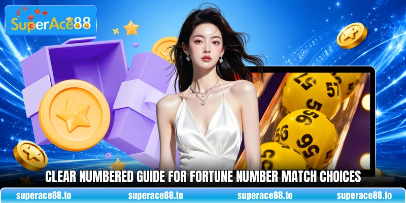Clear numbered guide for Fortune Number Match choices Clear numbered guide for Fortune Number Match choices