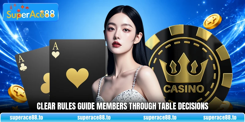 Clear rules guide members through table decisions Clear rules guide members through table decisions