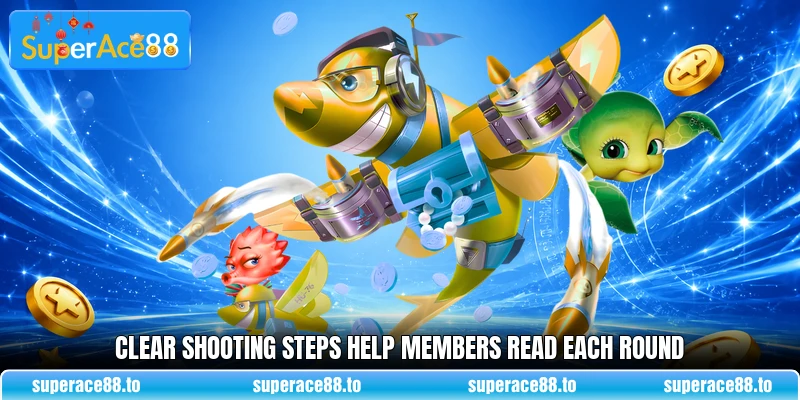 Clear shooting steps help members read each round Clear shooting steps help members read each round