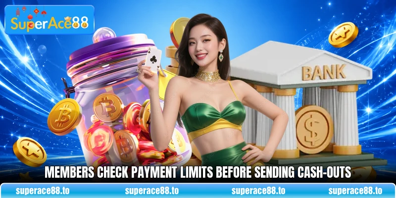Members check payment limits before sending cash-outs Members check payment limits before sending cash-outs