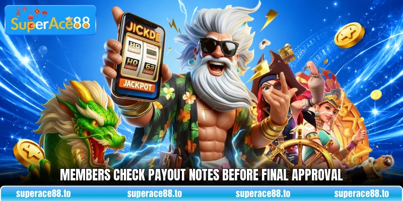 Members check payout notes before final approval