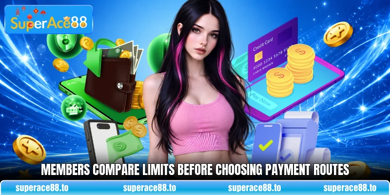 Members compare limits before choosing payment routes Members compare limits before choosing payment routes