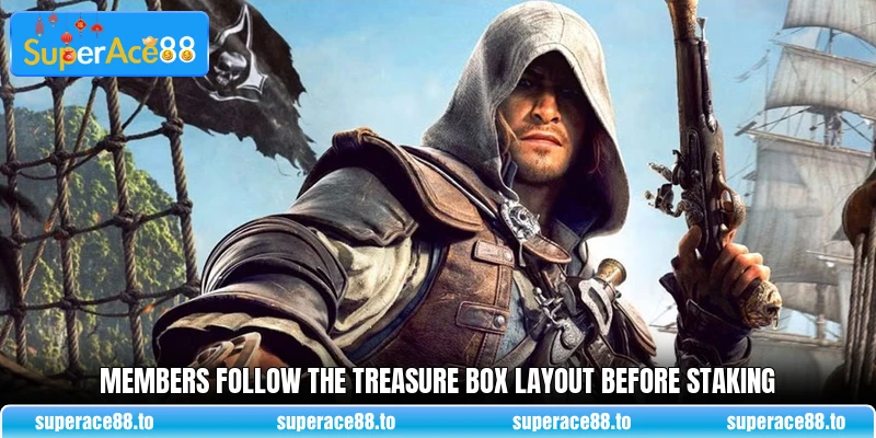 Members follow the Treasure Box layout before staking Members follow the Treasure Box layout before staking