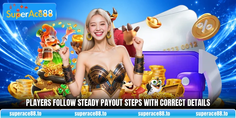 Players follow steady payout steps with correct details Players follow steady payout steps with correct details
