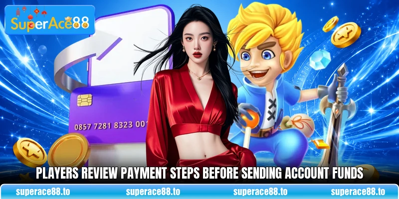 Players review payment steps before sending account funds Players review payment steps before sending account funds
