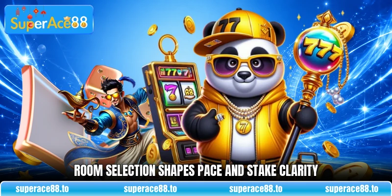 Room selection shapes pace and stake clarity Room selection shapes pace and stake clarity