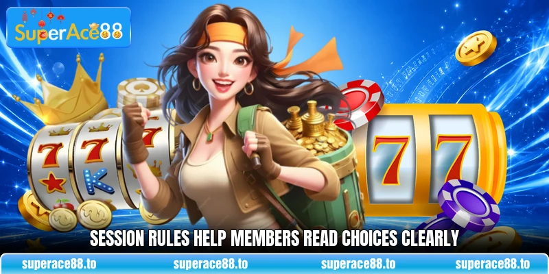 Session rules help members read choices clearly Session rules help members read choices clearly