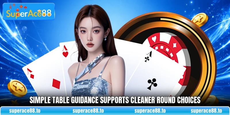 Simple table guidance supports cleaner round choices Simple table guidance supports cleaner round choices