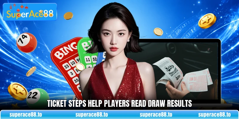 Ticket steps help players read draw results Ticket steps help players read draw results